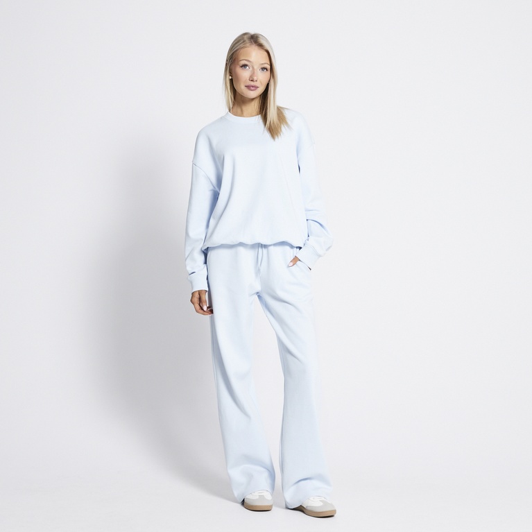 Basic sweatshirt "New Crew"  Light blue